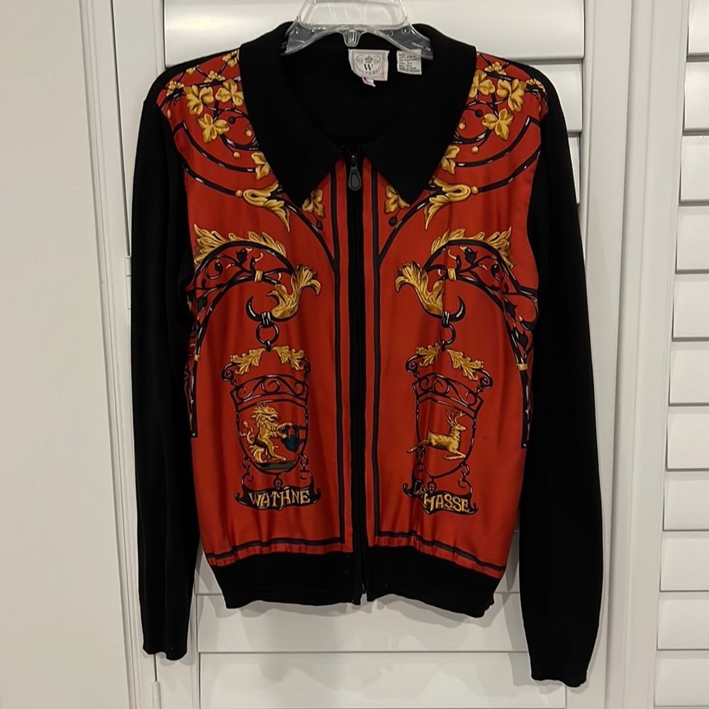 Wathne silk sweater with silk panels